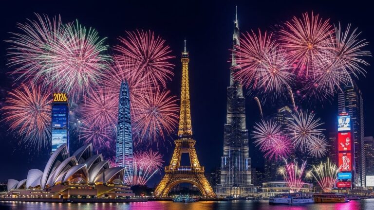 Passage à 2026 : Les Plus Belles Images des Feux d&rsquo;Artifice Mondiaux