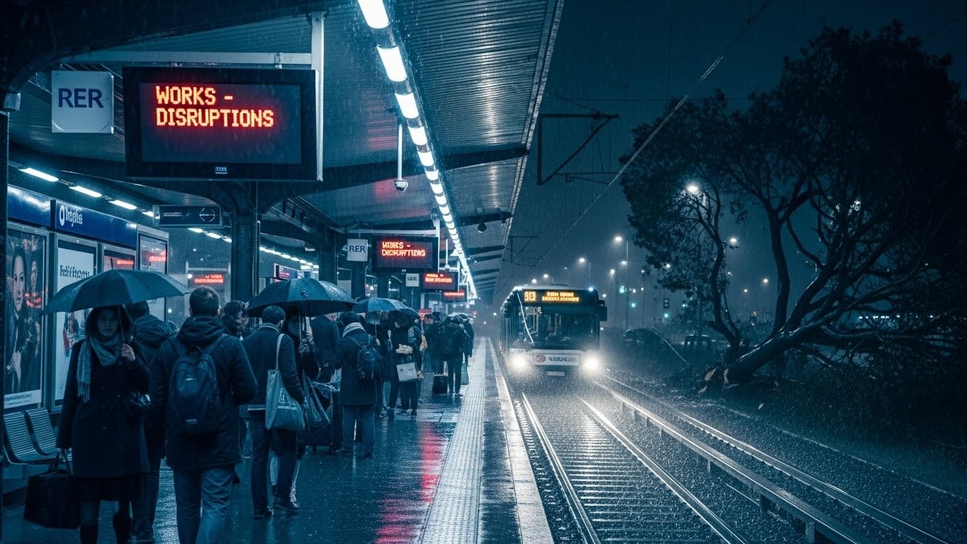 Week-end du 10-11 janvier 2026 : RER D bloqué, ligne 12 fermée tôt, travaux sur RER E, H, P… Découvrez toutes les perturbations et astuces pour vous organiser en Île-de-France.