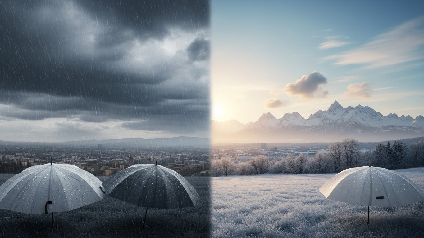 Découvrez les prévisions détaillées : pluie au Nord toute la semaine, redoux sensible et neige en montagne dès jeudi. Une météo humide mais douce en France !