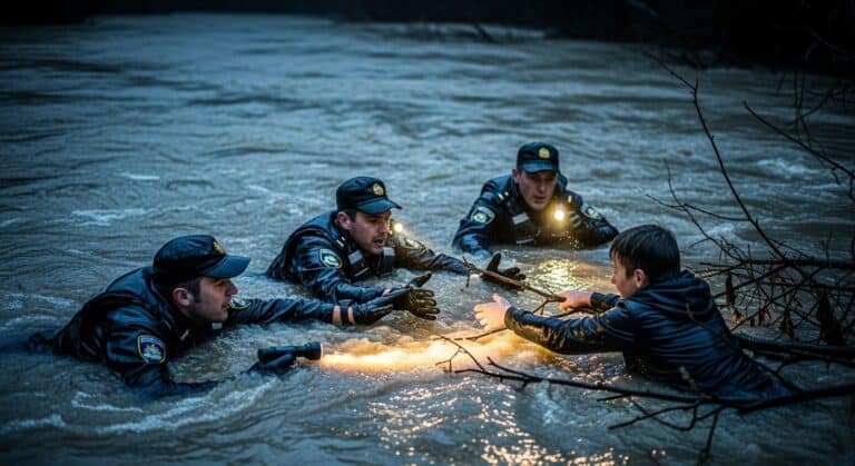Policiers Héroïques Sauvent Jeune Cambrioleur de la Noyade dans la Têt en Crue