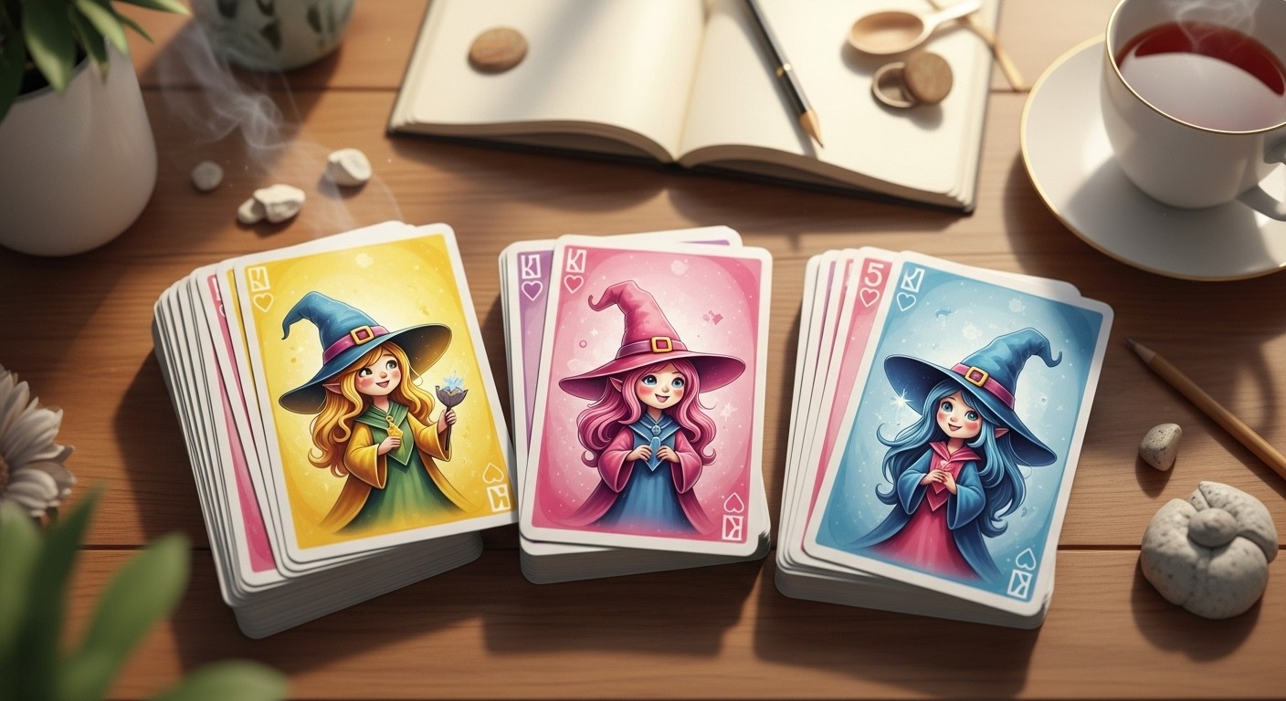 Découvrez Poppy Witches, le jeu de 58 cartes illustrées de sorcières qui allie art et psychologie pour booster votre quotidien sans jargon compliqué. Un outil accessible à tous pour plus de sérénité !