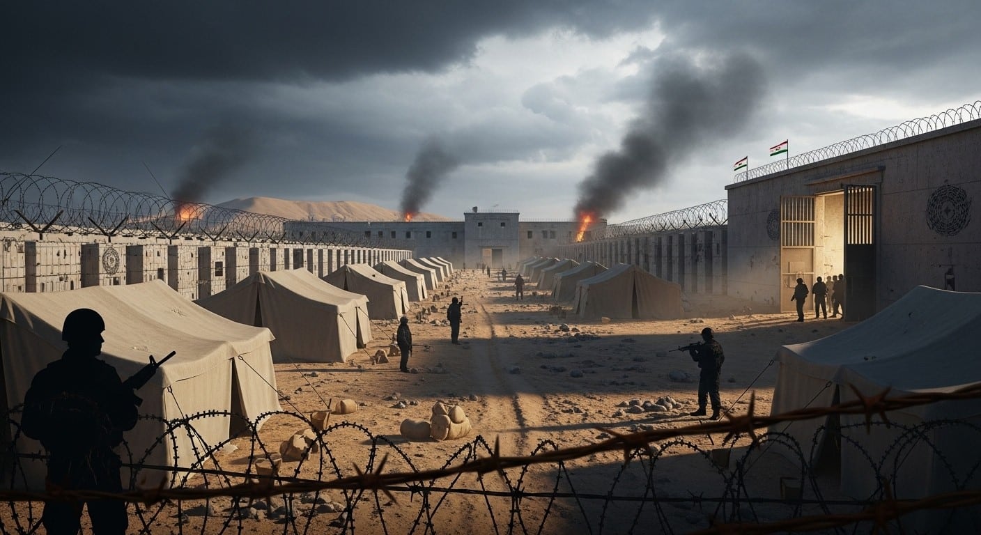 Dans le chaos syrien actuel, les camps et prisons abritant des milliers de djihadistes de l'EI menacent d'exploser. Évasions possibles, renforcement terroriste : ce qu'il faut savoir sur cette bombe à retardement.