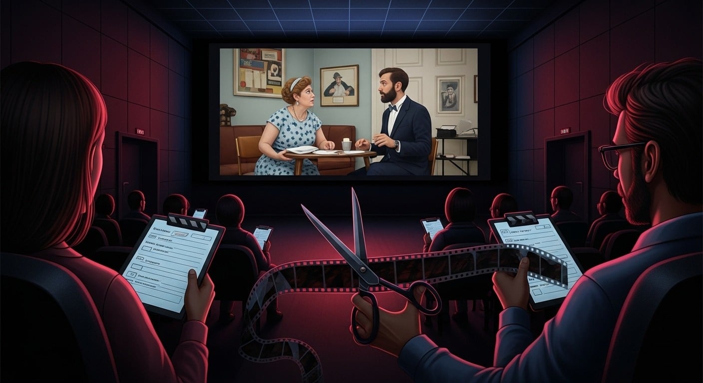 Découvrez comment les projections tests transforment les films français avant leur sortie : scènes coupées, rires calibrés et ajustements secrets pour un succès garanti.