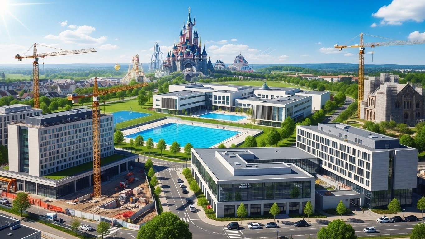 Découvrez les grands projets qui transformeront la Seine-et-Marne en 2026 : nouveaux quartiers, piscine, collège, église, hôtel et nouveautés à Disneyland. Urbanisme, éducation et loisirs au programme !