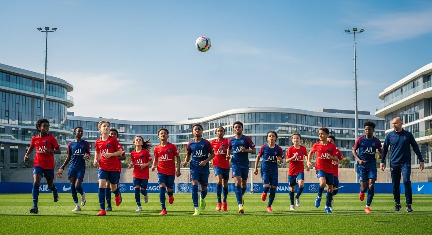 Découvrez comment le PSG offre à 2000 jeunes Franciliens une immersion unique avec entraînements pros, coulisses et tournoi mixte au campus de Poissy. Inscriptions ouvertes !