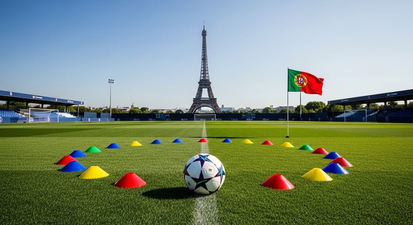 Découvrez la complicité unique des quatre stars portugaises du PSG : Vitinha, Nuno Mendes, Gonçalo Ramos et João Neves. Leur lien indéfectible avant le choc contre le Sporting en Ligue des champions.