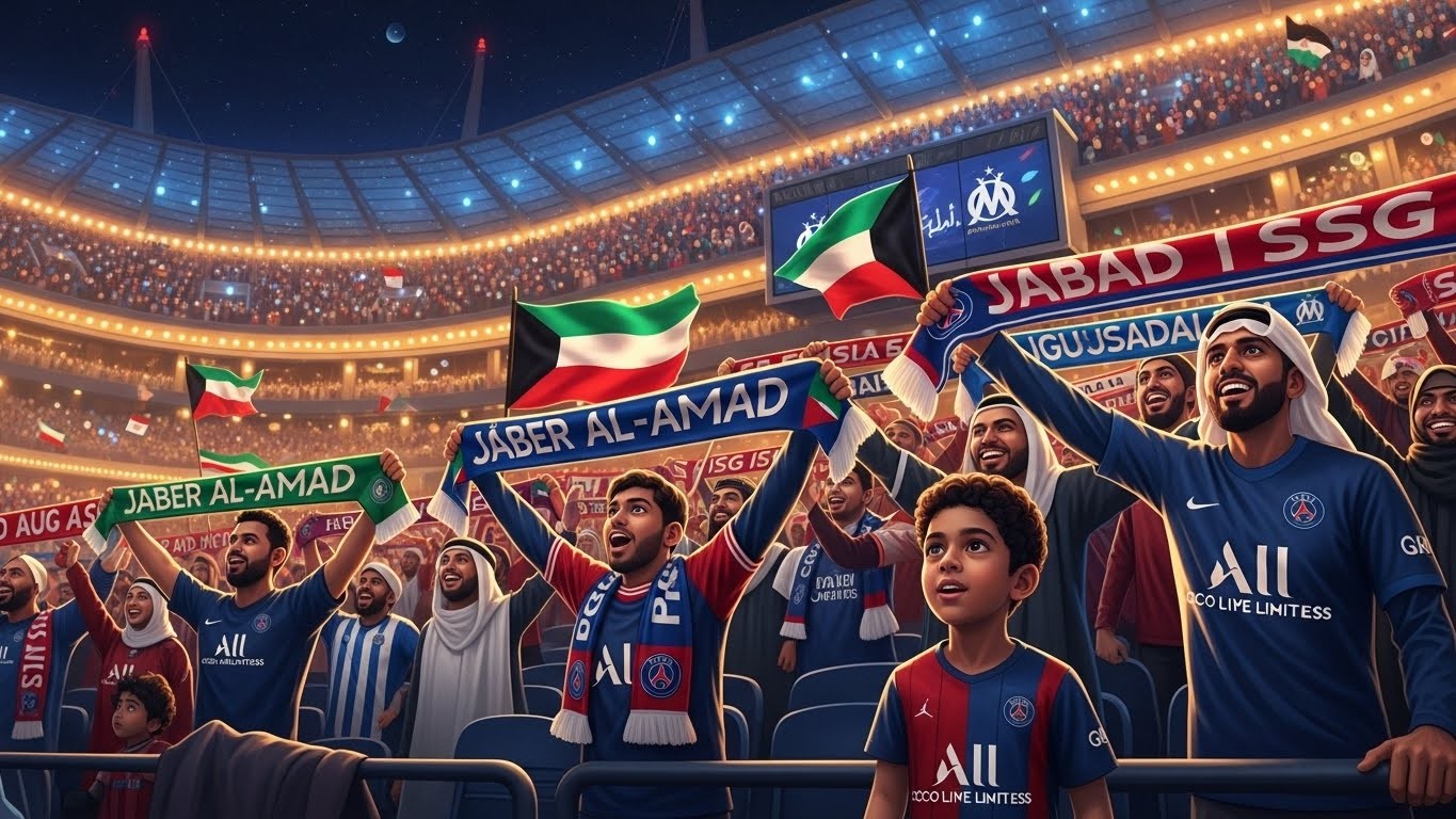 Découvrez comment des supporters venus d'Oman, Dubaï ou Liban ont afflué à Koweït City pour le Trophée des Champions PSG-OM. Une ambiance unique malgré l'absence des ultras français !