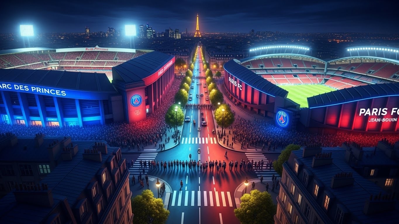 Découvrez le derby parisien PSG-Paris FC, séparés par seulement 44 mètres ! Le match le plus proche des grandes villes européennes. Une première historique en Ligue 1.