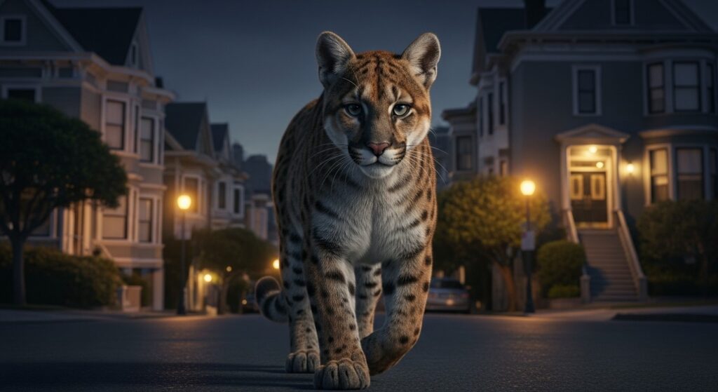 Puma de 35 kg Capturé dans les Rues de San Francisco