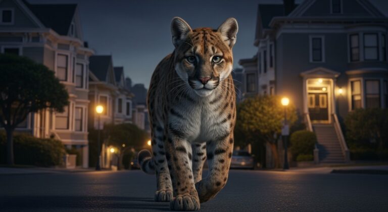 Puma de 35 kg Capturé dans les Rues de San Francisco