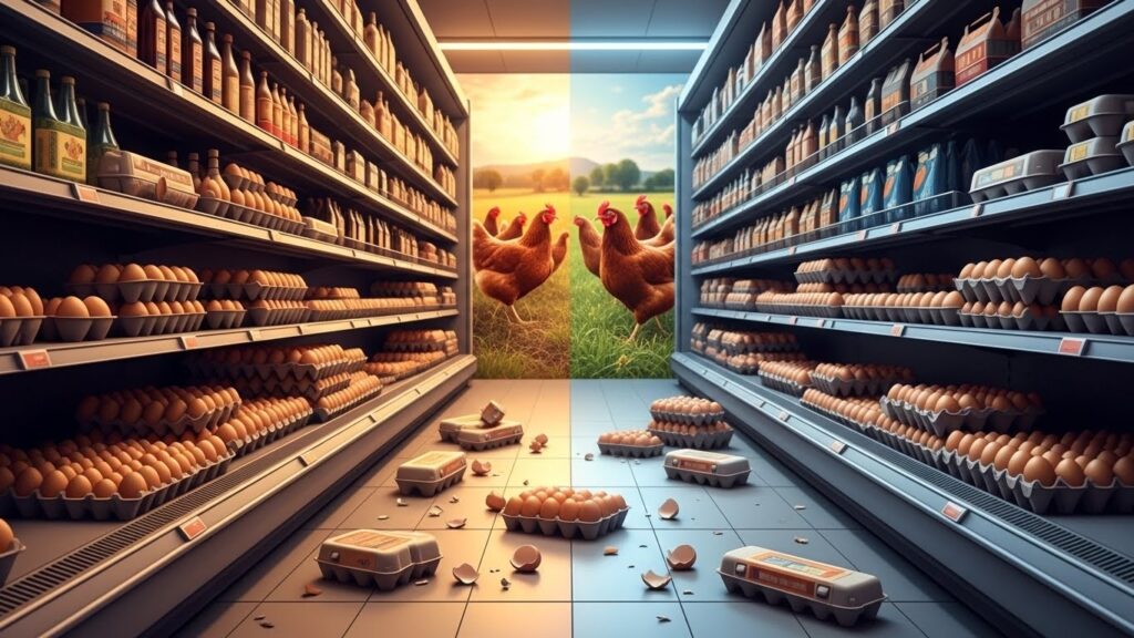 Rayons d’Œufs Vides en France : Vraie Pénurie ou Manque de Poules ?