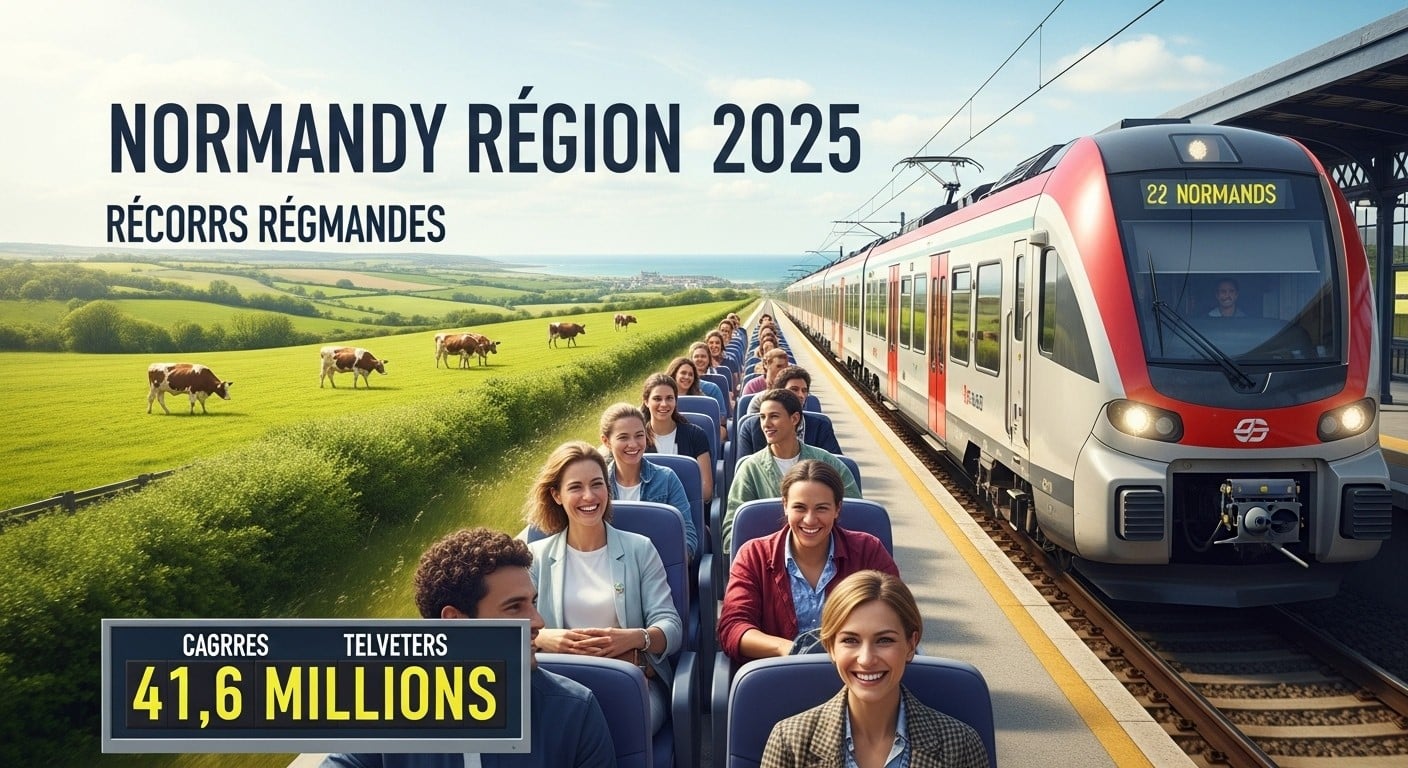 En 2025, les trains régionaux de Normandie ont transporté 41,6 millions de passagers, +40% vs 2024 ! Découvrez les raisons de ce succès : nouveaux trains, ponctualité record et bilan écologique positif.