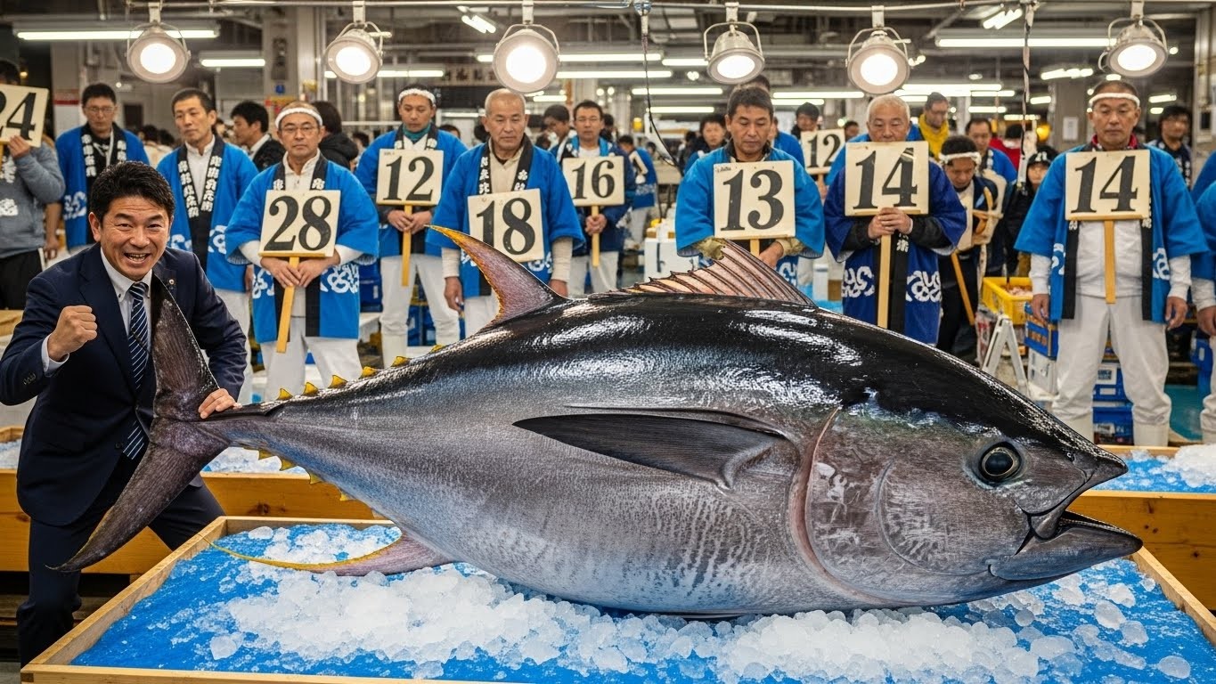 Découvrez comment un thon rouge de 243 kg a battu tous les records à l'enchère du Nouvel An à Tokyo pour 2,8 millions d'euros. Tradition japonaise, luxe extrême et questions écologiques au menu.