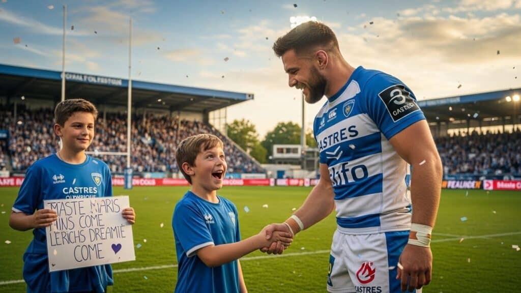 Rencontre Rêvée d&rsquo;un Enfant avec son Idole du Rugby