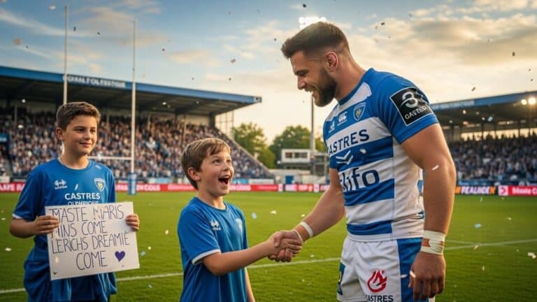 Rencontre Rêvée d&rsquo;un Enfant avec son Idole du Rugby