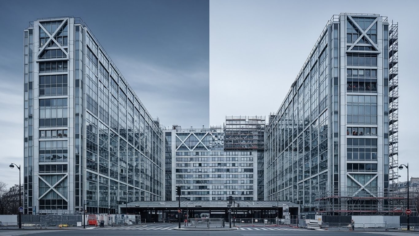 Débats passionnés autour de la rénovation de l'immeuble Mouchotte à Paris : faut-il préserver sa façade emblématique des années 60 ou opter pour une transformation énergétique radicale ? Découvrez les enjeux patrimoniaux et écologiques.