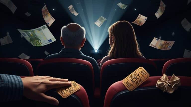 Retraité Généreux et Jeune Roumaine : Baiser au Cinéma