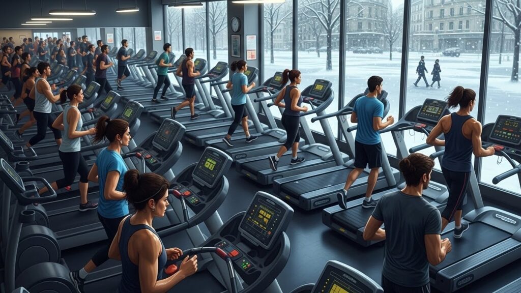 Salles de Sport Bondées en Janvier : Neige et Résolutions