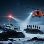 Sauvetage Nocturne aux Sables-d’Olonne : Sept Pêcheurs Héliportés d’un Bateau Échoué
