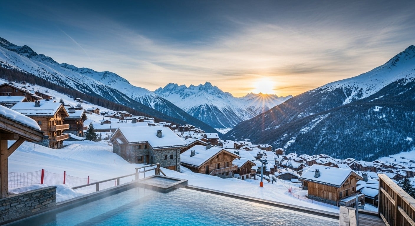 Découvrez la Savoie authentique entre descentes magiques et détente absolue : Saint-Martin-de-Belleville, Méribel, hôtels luxueux et paysages époustouflants des Trois Vallées pour un séjour inoubliable.