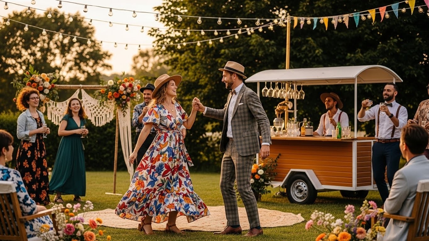 Découvrez comment les couples réinventent le mariage en 2026 : cérémonies laïques, fêtes XXL, location de robe... Un oui plus authentique et festif que jamais !