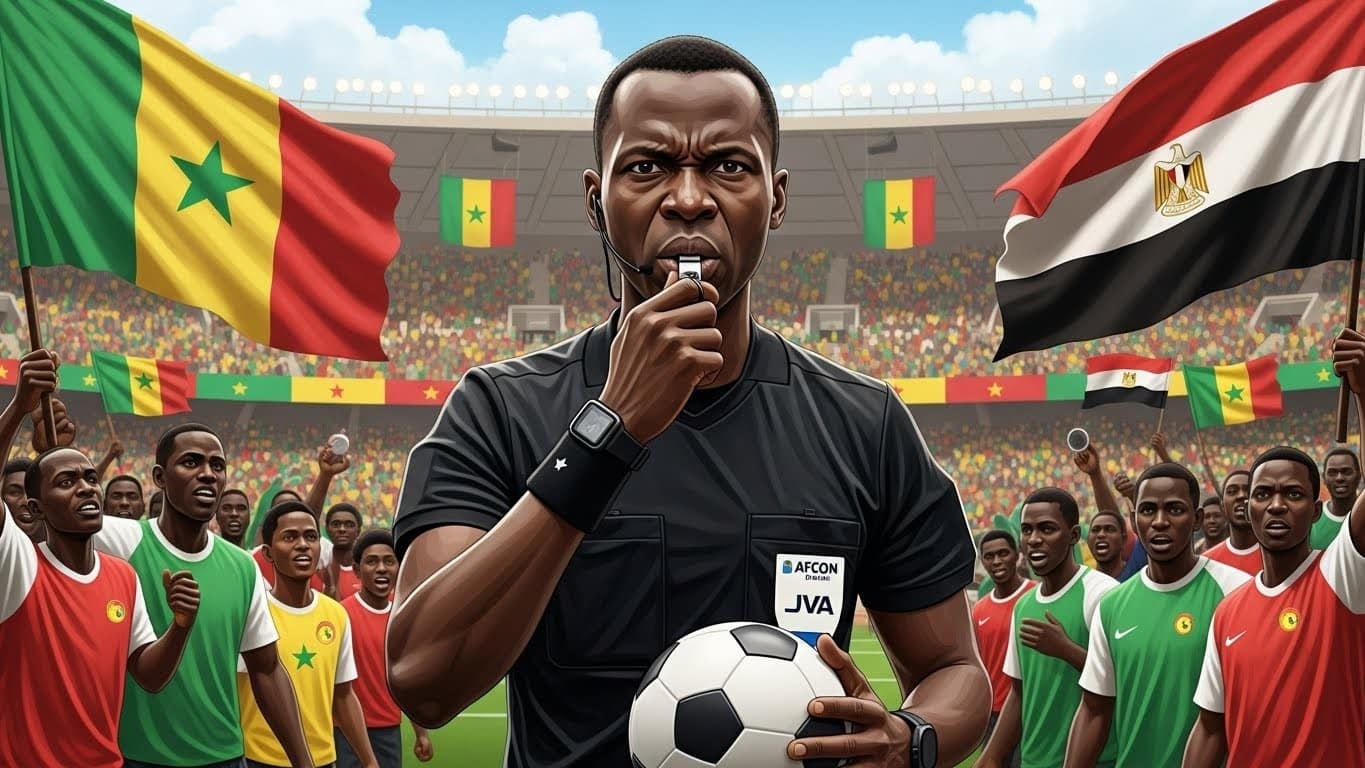 Découvrez pourquoi Pierre Atcho, arbitre de Sénégal-Égypte en demi-finale CAN 2025, ravive de mauvais souvenirs aux Sénégalais après la controverse de 2023. Analyse complète.