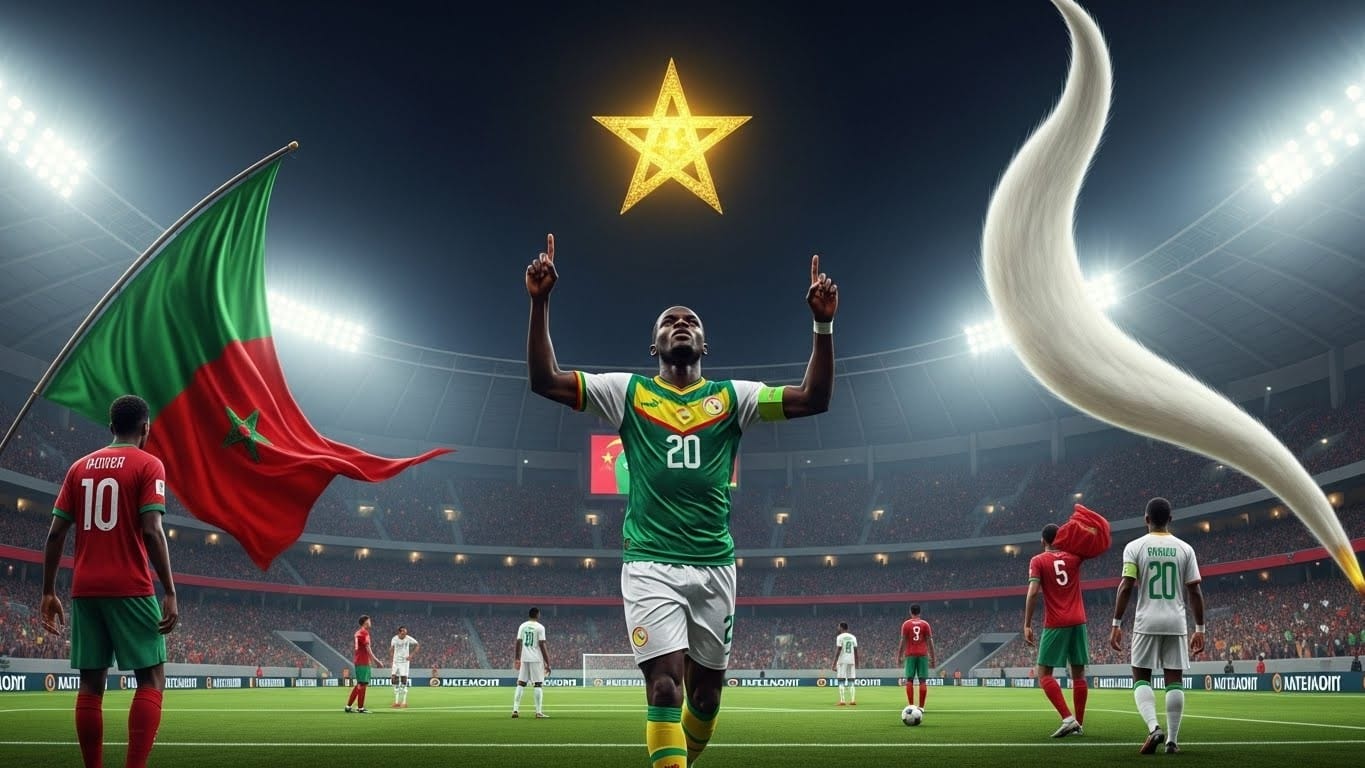 Comment le Sénégal a conquis une deuxième CAN historique face au Maroc malgré un arbitrage controversé, un penalty raté et une tension extrême. Récit d’une finale légendaire.
