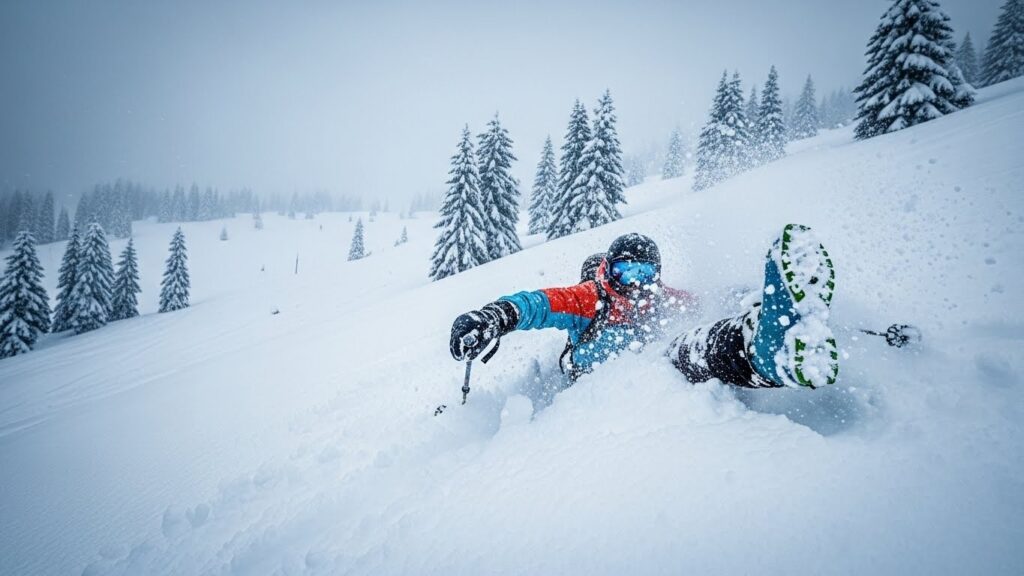 Skieur Sauve Homme Enseveli Sous la Neige dans les Alpes Suisses