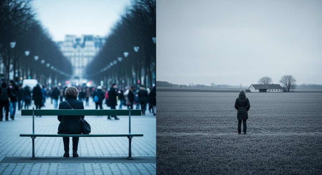 Solitude en France : Ville vs Campagne, un Quart se Sent Seul