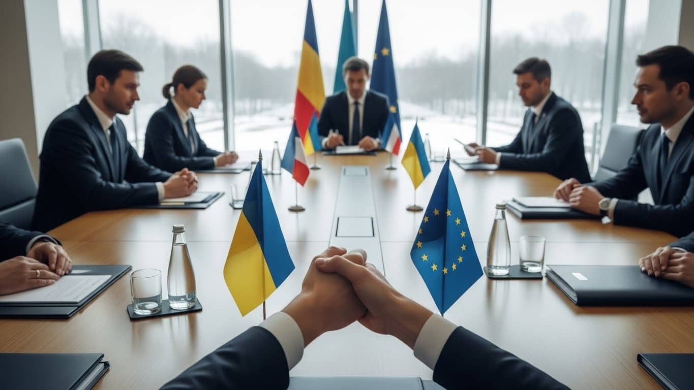 Découvrez les enjeux du sommet à Paris avec Zelensky et les alliés européens. Garanties de sécurité, force multinationale et négociations avec Moscou : une convergence transatlantique décisive pour l'Ukraine en 2026.