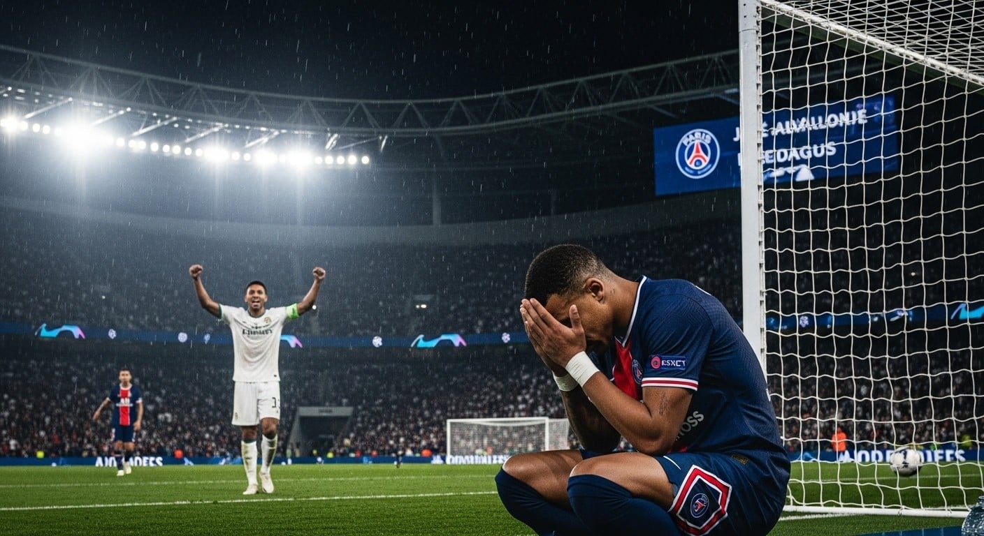 Découvrez pourquoi le PSG s'est incliné 2-1 face au Sporting malgré une domination écrasante. Défense craquée, Doué décevant, Suarez décisif : analyse complète et notes.