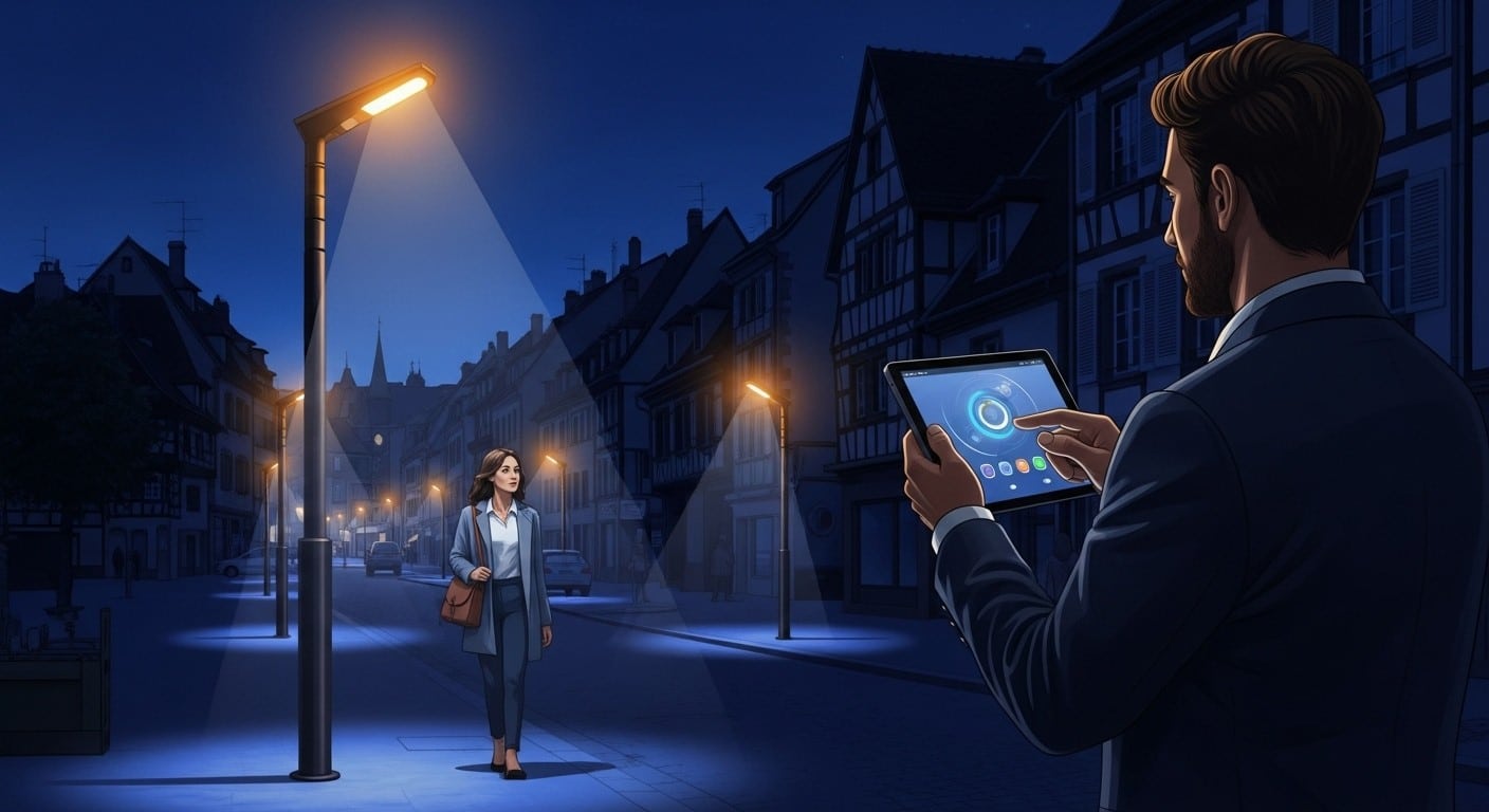 Découvrez comment Strasbourg combat l'insécurité la nuit avec un éclairage public intelligent en télégestion, LED et ajustement à distance dans plusieurs quartiers, alliant sécurité et économies d'énergie.