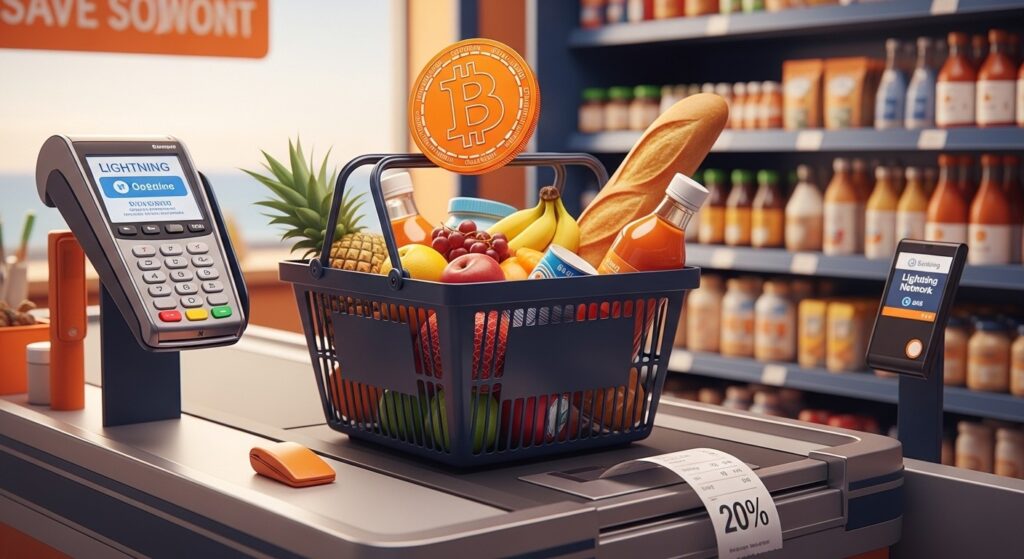 Supermarché Carrefour à Arcachon : 20% de Réduction avec Bitcoin