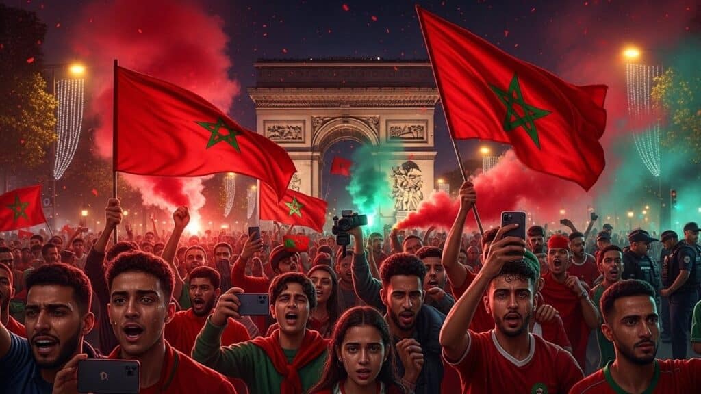 Supporters Maroc Champs-Élysées : La Joie Interdite Après la Finale CAN