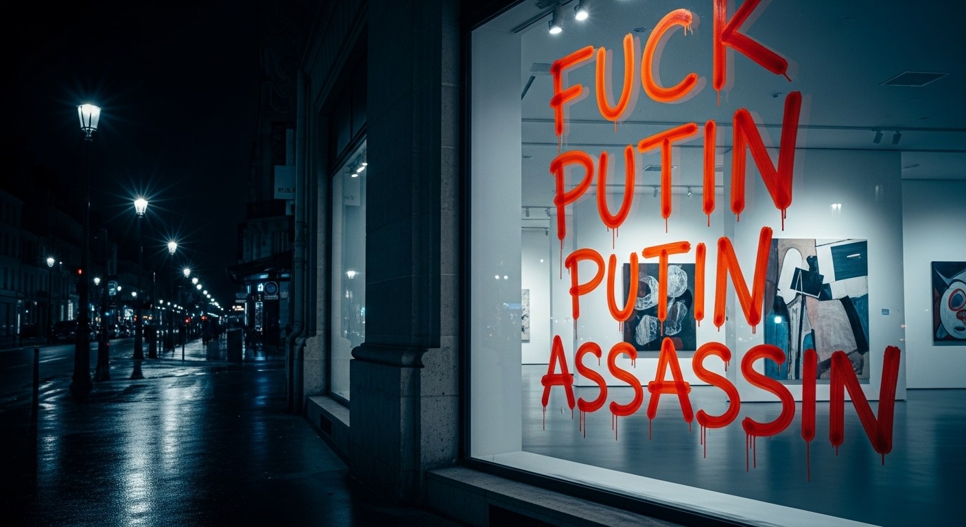 Découvrez pourquoi une galerie d'art parisienne a été taguée avec des messages violents contre Poutine. Le lien surprenant avec sa fille présumée et un drame local expliqué en détail.
