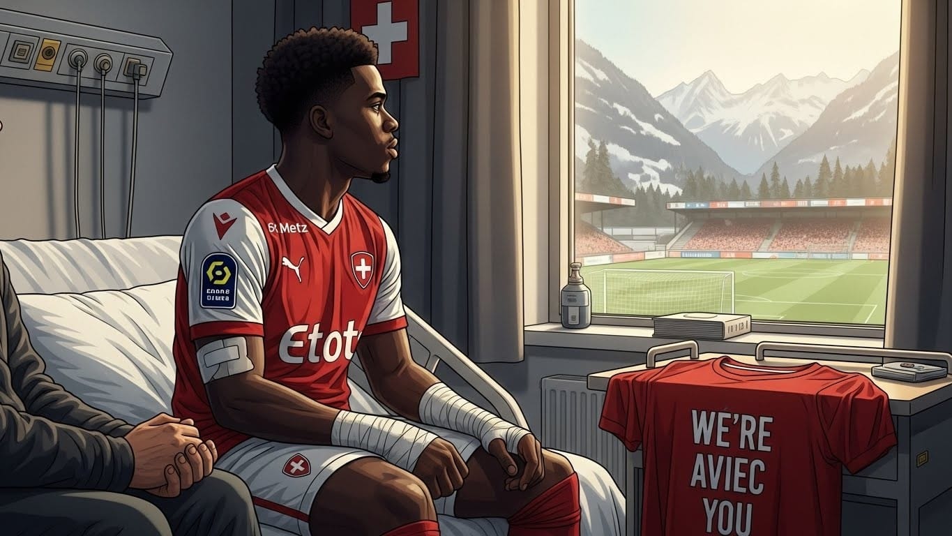 Découvrez les dernières nouvelles sur Tahirys Dos Santos, jeune footballeur gravement brûlé à Crans-Montana. Rapatrié à Metz, son état s'améliore. Un acte héroïque qui touche le monde du foot.