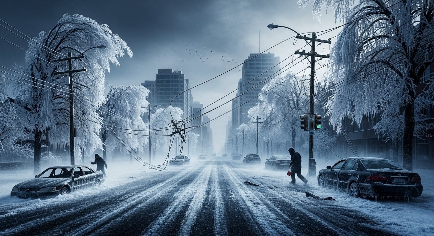 Découvrez pourquoi la tempête hivernale Fern paralyse les États-Unis avec verglas extrême, froid polaire et millions de foyers sans électricité. Une vague de froid historique expliquée en détail.