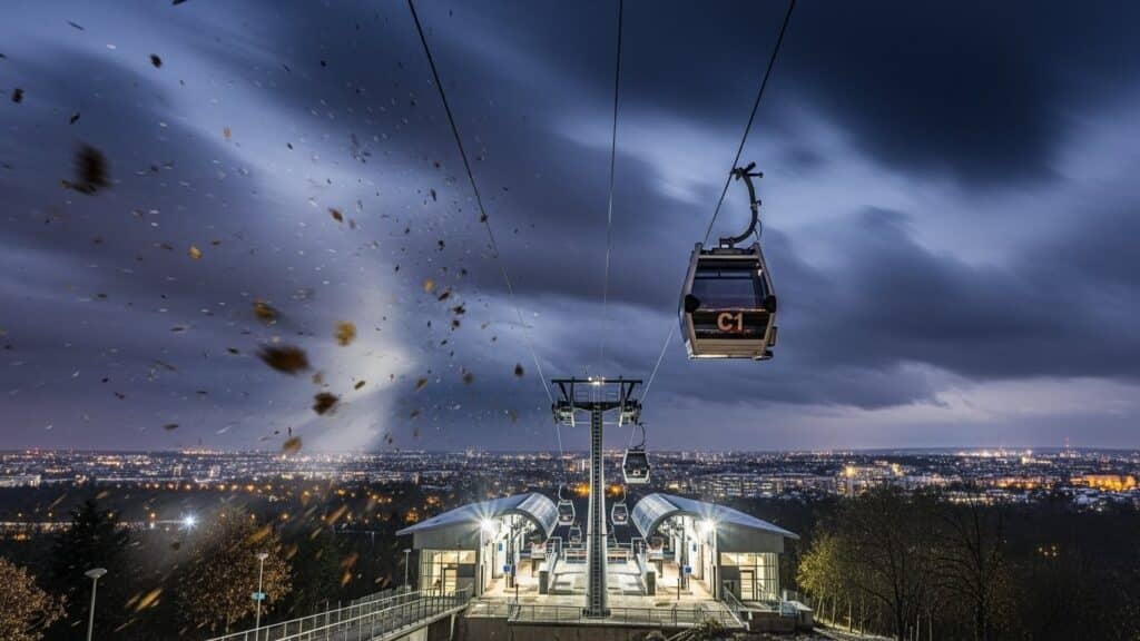 Tempête Goretti : Le Téléphérique C1 S&rsquo;Arrête Face aux Rafales