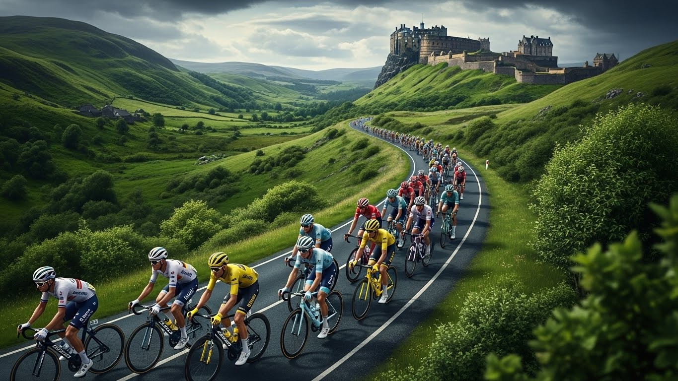 Découvrez le parcours spectaculaire du Tour de France 2027 avec un départ inédit d’Édimbourg traversant l’Écosse, l’Angleterre et le Pays de Galles jusqu’à Cardiff. Une édition historique !