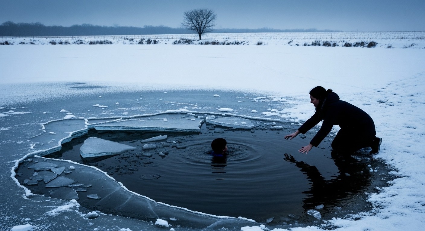 Une mère raconte l'horreur d'avoir vu ses trois fils de 6, 8 et 9 ans se noyer dans un étang gelé au Texas lors d'une tempête hivernale. Un drame qui rappelle les dangers de la glace fragile.
