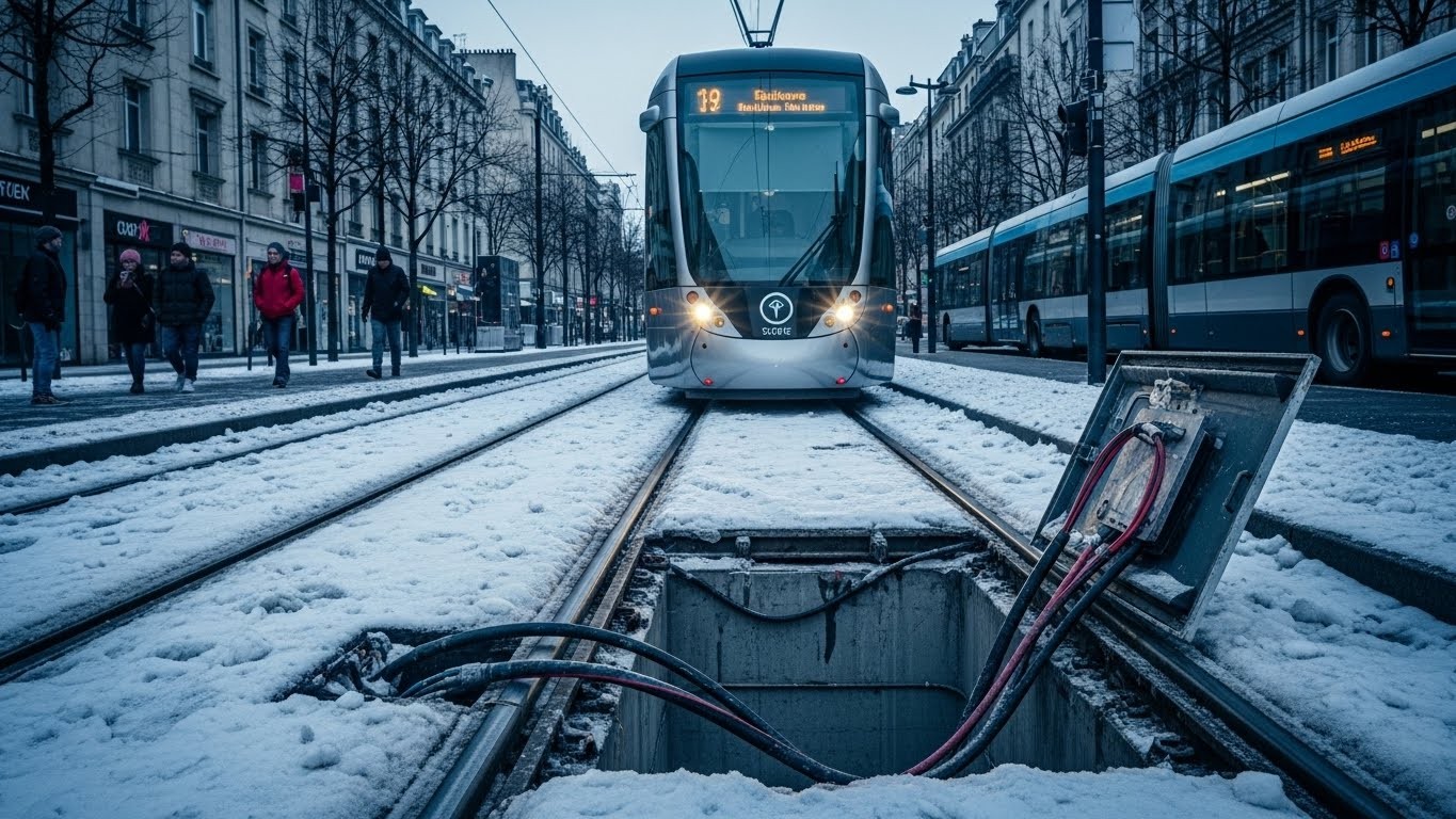 Découvrez pourquoi le froid extrême a stoppé le tramway de Reims pendant plusieurs jours en janvier 2026. Panne APS, réparations complexes et frustrations usagers expliquées en détail.