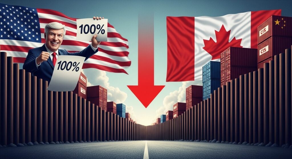 Trump Menace le Canada de Tarifs Douaniers à 100 % sur la Chine
