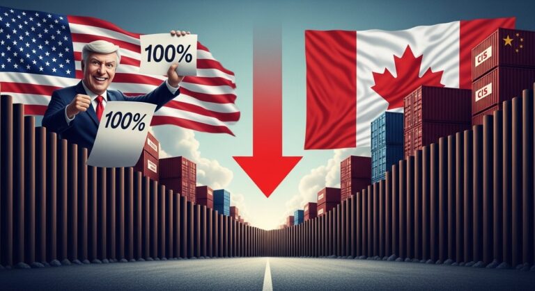 Trump Menace le Canada de Tarifs Douaniers à 100 % sur la Chine