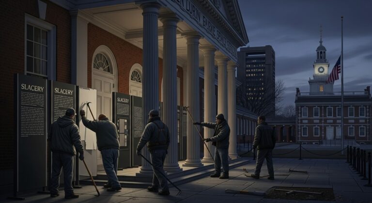 Trump Retire Exposition Esclavage Maison Washington