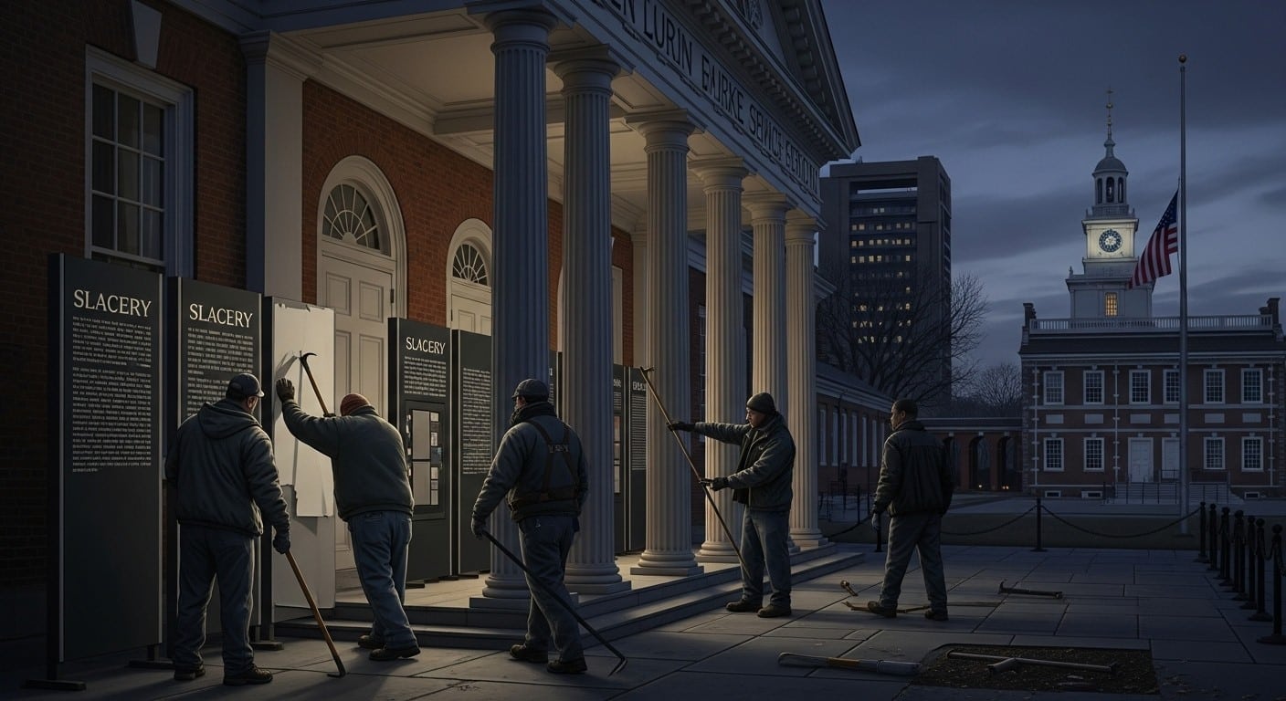 Découvrez pourquoi l'administration Trump a fait retirer une exposition sur l'esclavage à la maison de George Washington à Philadelphie, provoquant indignation et poursuites judiciaires en cette année du 250e anniversaire des USA.