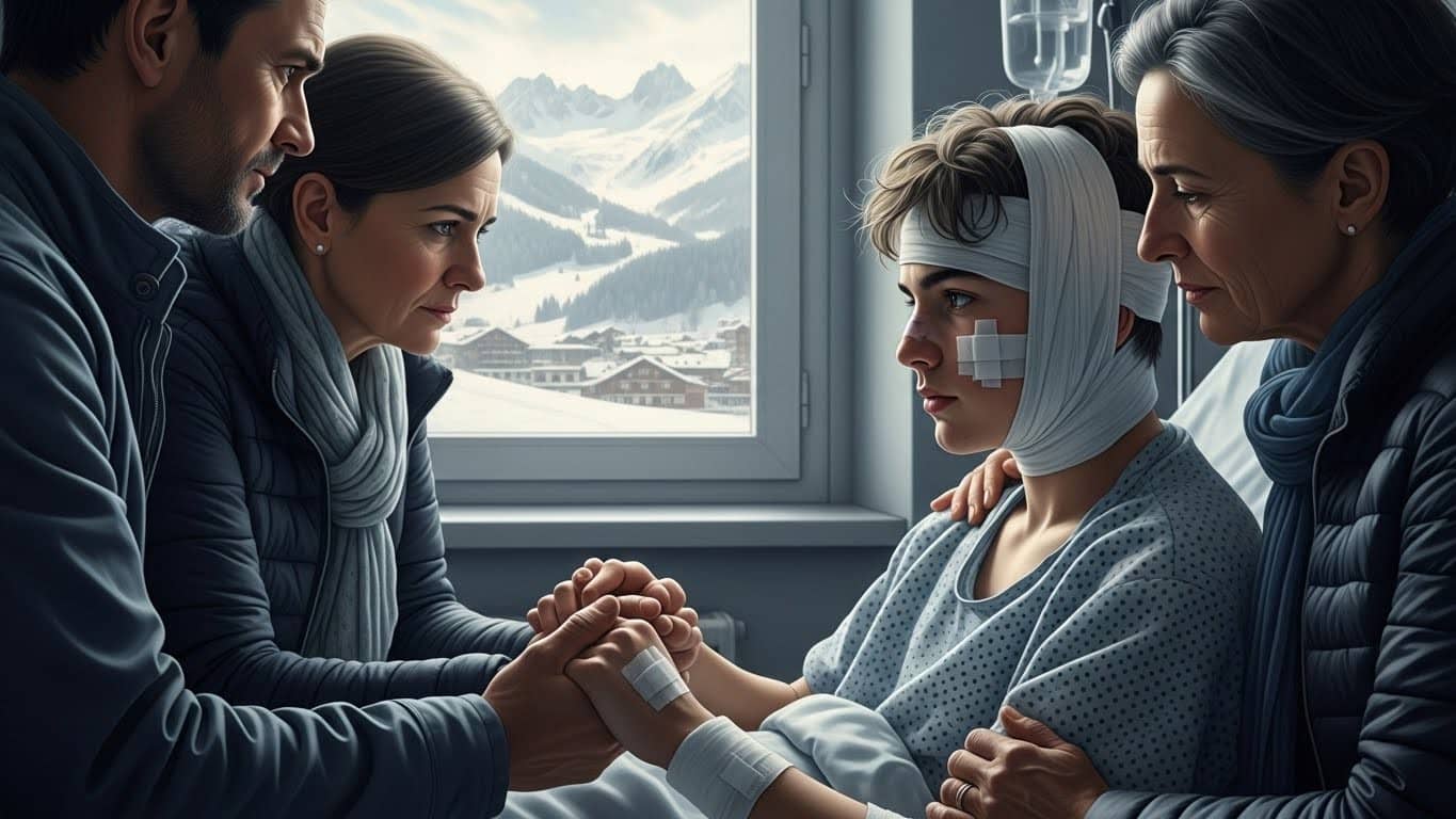 Deux semaines après la tragédie du Nouvel An à Crans-Montana, Valentin, lycéen des Yvelines grièvement brûlé, poursuit son combat à l'hôpital. Sa mère témoigne de sa force et de l'espoir qui les porte.