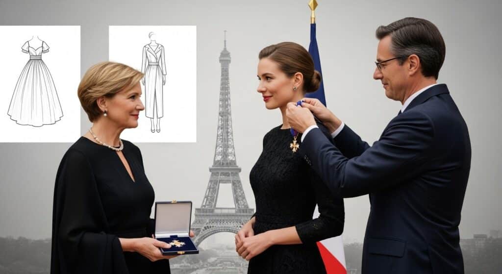 Victoria Beckham Reçoit les Arts et Lettres à Paris