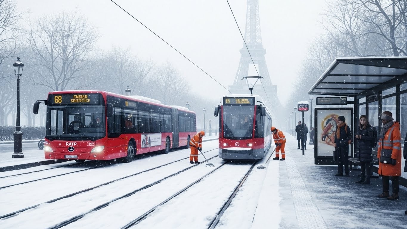 Découvrez comment la RATP adapte ses bus, trams et trains face à la vigilance orange neige-verglas en Île-de-France. Mesures concrètes, astuces pour voyager sereinement cet hiver.