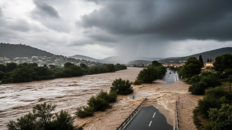 Vigilance Orange Pluie et Crues : Hérault, Aude, Aveyron, Corse en Alerte