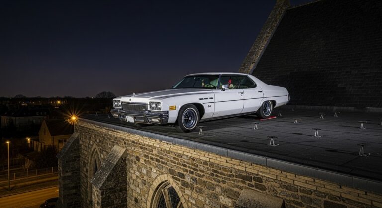 Voiture sur Toit d&rsquo;Église : un Cri pour l&rsquo;Éclairage Public en Normandie